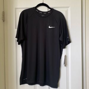 New Mens Nike Swim Dri-Fit Black UPF40+ size Large